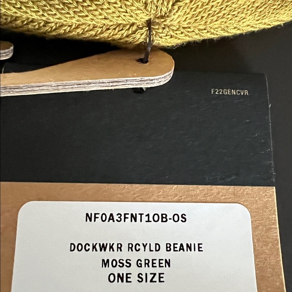 The North Face Dockwkr Recycled Beanie, Moss Green, One Size - Picture 3 of 3